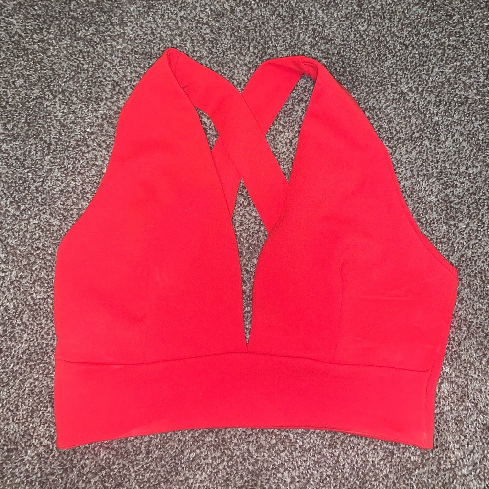 Red crop top